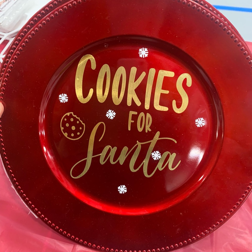 Cookies for Santa plate